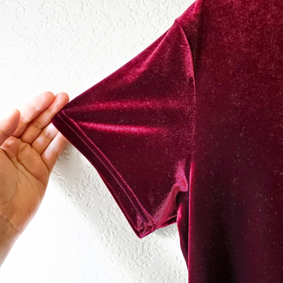 Vintage Impressions Red Velvet Dress - Picture 4 of 4